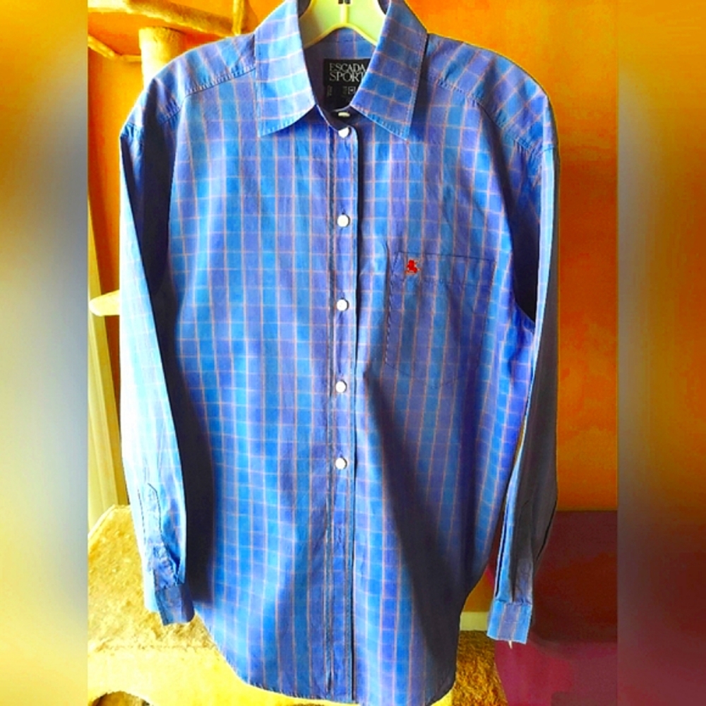 ESCADA SPORT men's button down shirt, M *FINAL MARKDOWN*